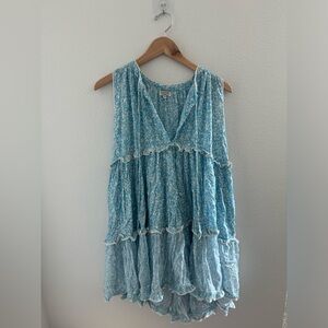 MAEVA FLOWER DRESS BLUE